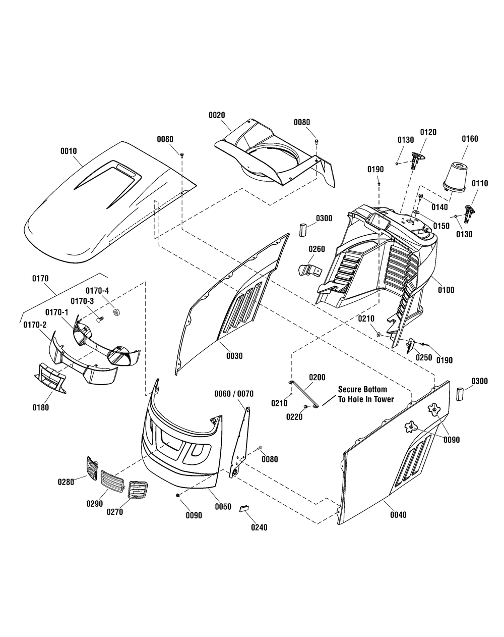 Hood, Grille And Dash Group Diagram and Parts List for 2690930-01-MT24520H 2012 Briggs and Stratton Lawn Tractor